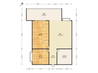 2室1廳 豐寧小區(qū)北區(qū)戶型圖