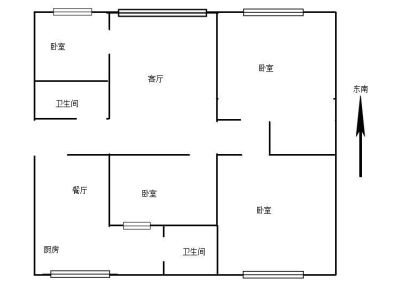 4室2廳1陽臺 新迎苑戶型圖