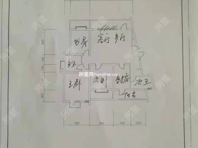 3室2厅2阳台 湖畔之梦户型图