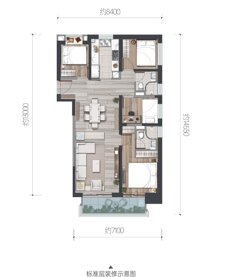 綠城云筑臻邸戶型圖