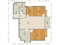 3室2廳2陽臺 銀河明珠戶型圖