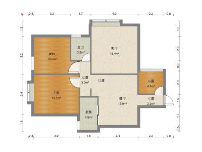 2室2廳1陽臺 滇池印象花園