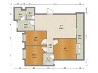 3室2廳2陽臺 滇池嶺秀二期戶型圖