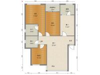 3室2廳1陽臺(tái) 香格里拉盛景戶型圖