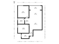 2室1廳1陽臺 子君欣景花園永泰園（公租房+經(jīng)適房）戶型圖