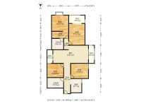 4室2廳1陽臺 金地悅天下一期戶型圖