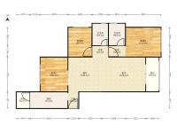 3室2廳2陽臺 俊發(fā)城紫薇苑A區(qū)戶型圖