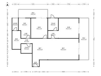 3室2廳 潤城一區(qū)
