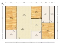 3室2廳2陽臺 未名城A3戶型圖
