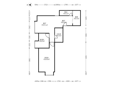 2室2廳2陽臺 禧瑞都