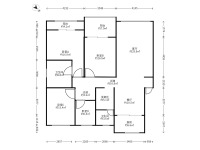 4室2廳2陽(yáng)臺(tái) 江東花園四季園戶型圖