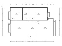 2室1廳1陽臺 安全新村戶型圖