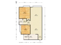 2室2廳2陽(yáng)臺(tái) 天怡峰景戶(hù)型圖