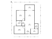 2室2廳1陽臺 俊發(fā)盛唐城星河郡(一期)戶型圖
