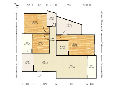 3室2廳2陽臺(tái) 荷塘月色