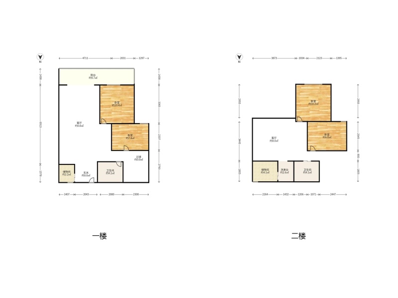 4室2廳2陽臺 滇池衛(wèi)城鉑睿戶型圖