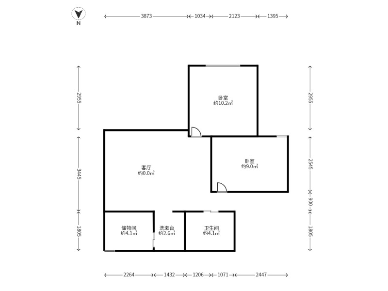 4室2廳2陽臺 滇池衛(wèi)城鉑睿戶型圖