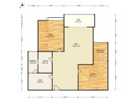 2室2廳2陽臺 紅星國際晶品戶型圖