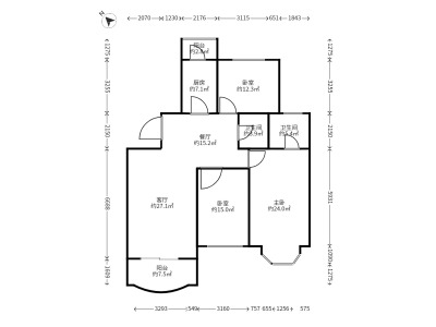 3室2廳1陽(yáng)臺(tái) 世紀(jì)城元春苑