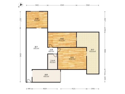 3室2廳1陽臺(tái) 白馬小區(qū)