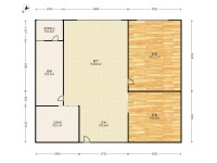 2室2廳1陽(yáng)臺(tái) 時(shí)光俊園戶型圖