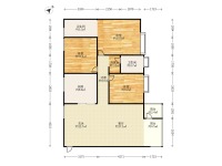 3室2廳2陽(yáng)臺(tái) 實(shí)力北岸戶型圖