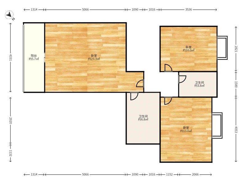 5室2廳2陽(yáng)臺(tái) 陽(yáng)光花園四期昕苑戶(hù)型圖