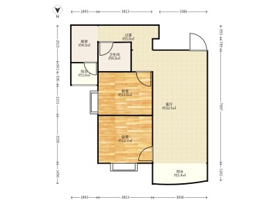 2室2廳1陽臺 東驤神駿一期