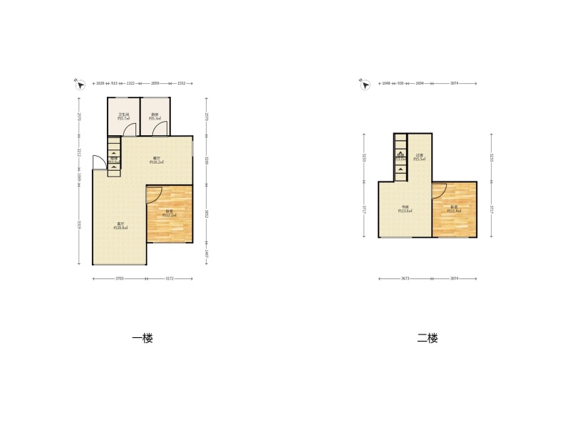 5室2廳2陽(yáng)臺(tái) 頤園里戶型圖