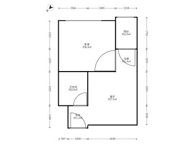 1室1廳1陽臺 天驕北麓南區(qū)