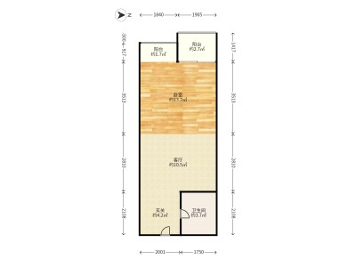 1室1廳1陽臺 SOHO俊園