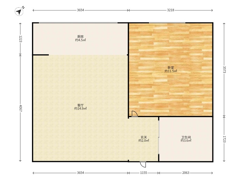 1室1廳1陽臺 春苑小區(qū)戶型圖