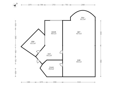 1室1廳1陽臺 泰旸欣城