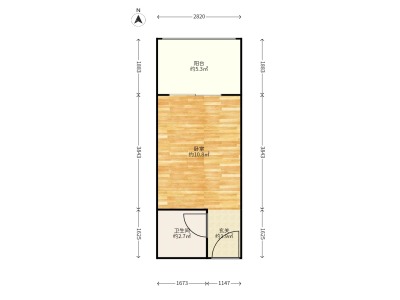 1室1廳1陽(yáng)臺(tái) 天驕北麓南區(qū)