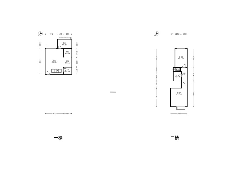 3室2廳1陽臺(tái) 奧宸橙郡二期戶型圖