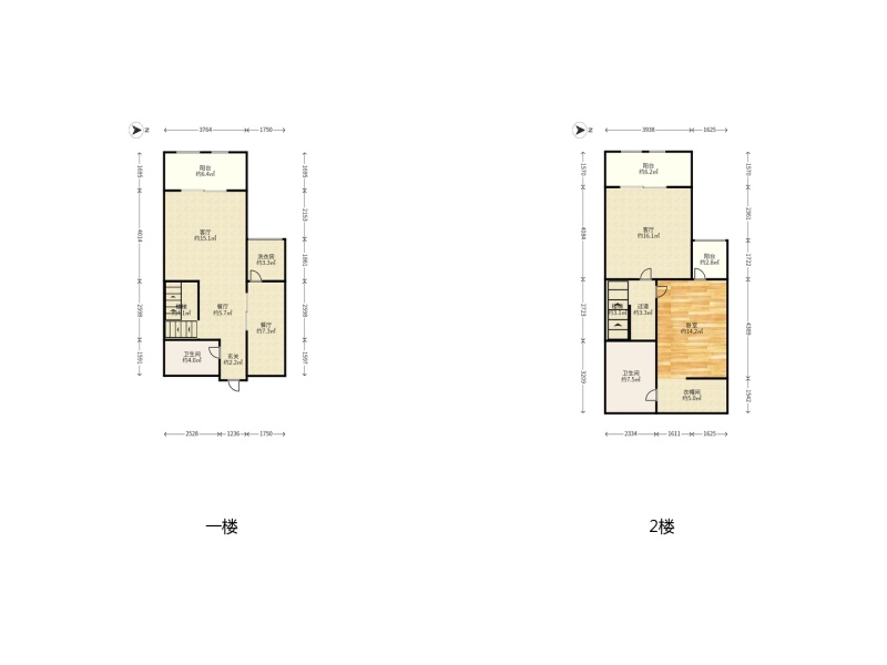 2室2廳4陽臺(tái) 濱江俊園香儂組團(tuán)戶型圖