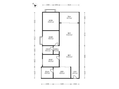 3室2廳1陽臺(tái) 新亞洲星辰園