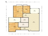 3室2廳1陽(yáng)臺(tái) 盛高大城一期戶型圖