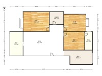 3室2廳1陽臺 城市領地戶型圖