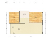 2室1廳1陽臺 海倫中心公寓戶型圖