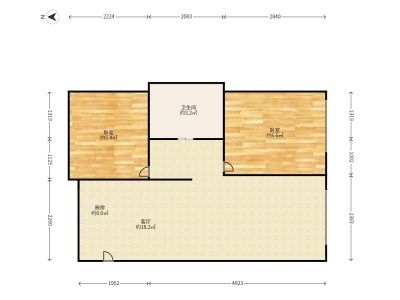 2室1廳1陽(yáng)臺(tái) 海倫中心