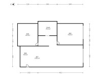 2室1廳1陽臺 海倫中心公寓戶型圖