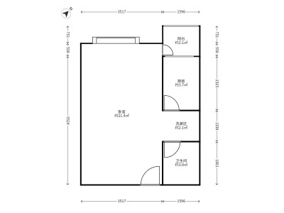 1室1廳1陽臺 江東花城