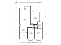 3室2廳2陽臺 華都花園B區(qū)戶型圖