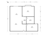 1室1廳 盛高大城二期戶型圖