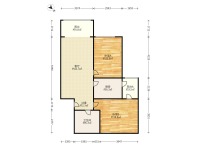 2室2廳1陽臺 廣福城樂福園戶型圖