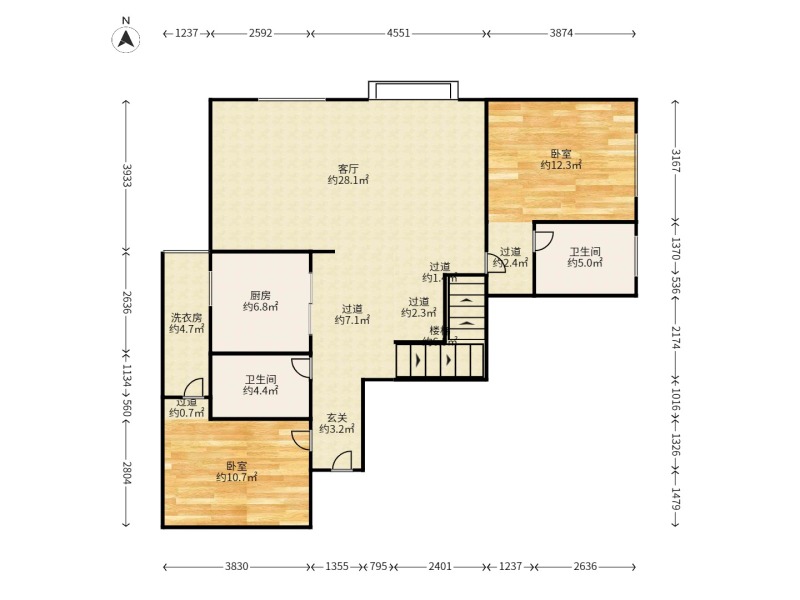 4室2廳2陽臺 俊發(fā)盛唐城戶型圖