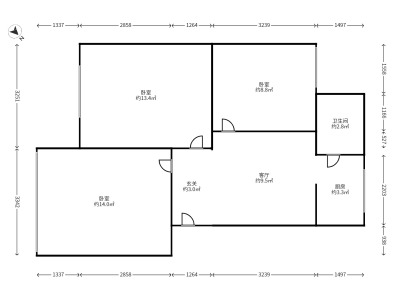 2室2廳1陽臺 機電裕海小區(qū)(上馬村)