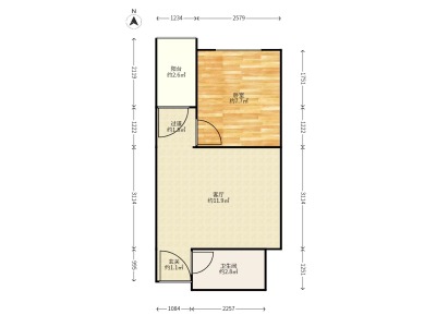 1室1廳1陽臺 天驕北麓南區(qū)