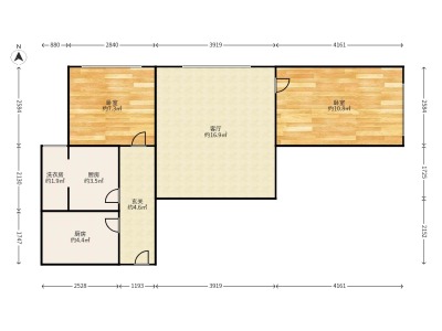 2室2廳1陽臺(tái) 南亞未來城